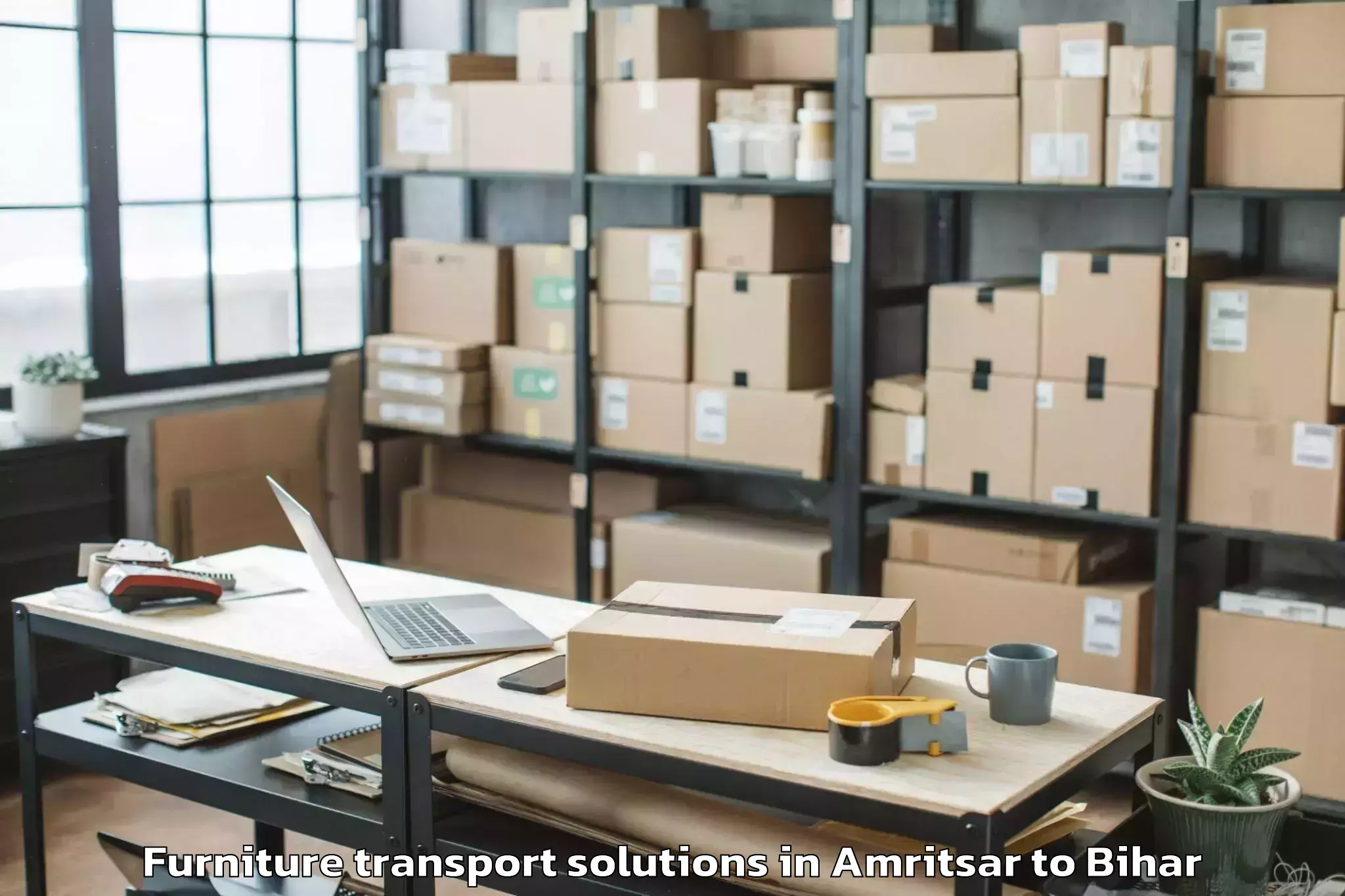 Expert Amritsar to Lauriya Furniture Transport Solutions